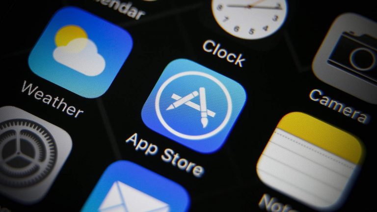 App-Store-Symbol auf dem Display