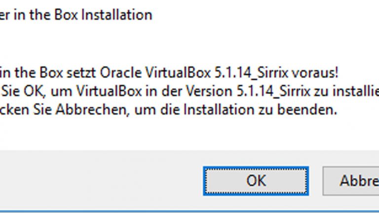 Während der Installation bestätigen