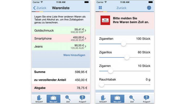 Reise Apps Shopping Diese App berechnet den Zoll und macht das Shoppen angenehmer