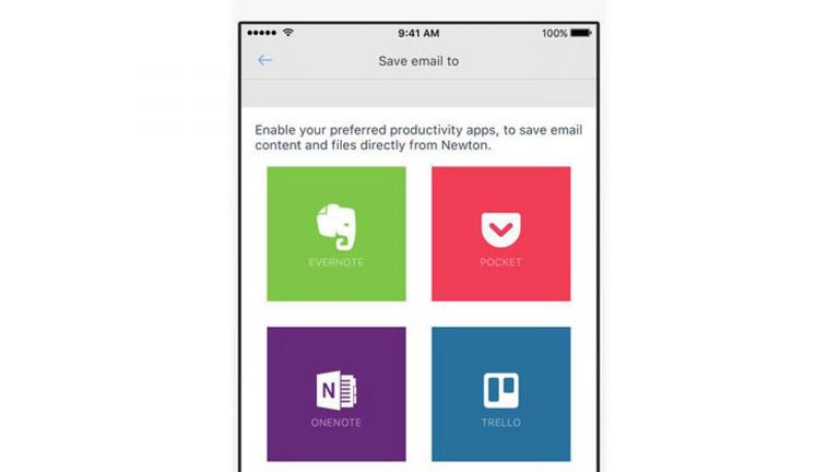 E-Mail App kostenlos Newton Mit einem Tippen lässt sich “Newton Mail” mit anderen Apps verknüpfen