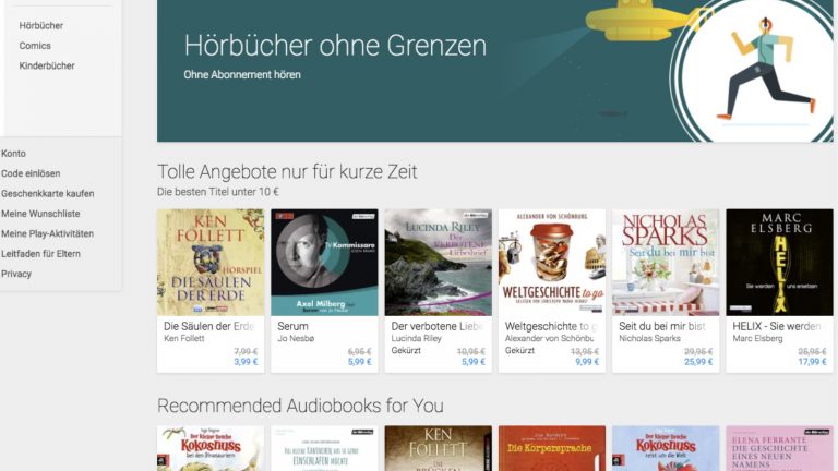 Google Play Kategorie Audiobooks Google Play Kategorie Audiobooks