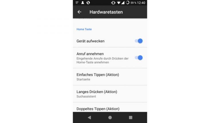 Android Anruf stummschalten Die Home-Taste lässt sich zum Annehmen von Anrufen nutzen