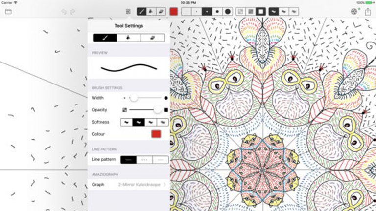 Apple pencil Apps Amaziograph Eine Zeichen-App für symmetrische Bilder: “Amaziograph”