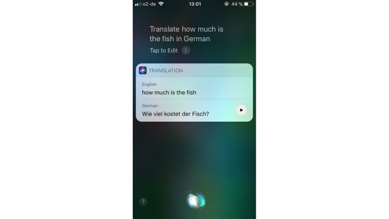iOS 11 Siri übersetzen bearbeiten Siri übersetzt aus dem Englischen ins Deutsche