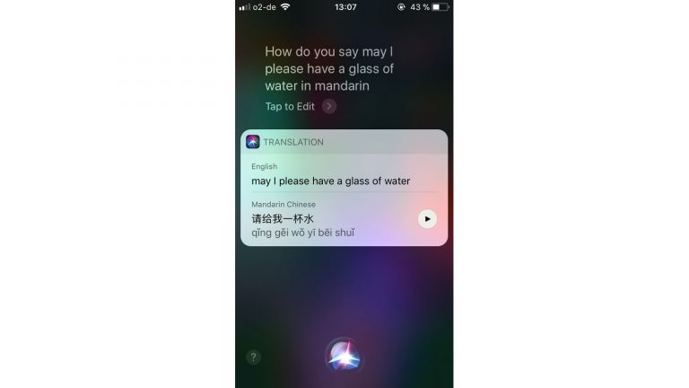 iOS 11 Siri übersetzen Vorlesen Siri spricht Chinesisch