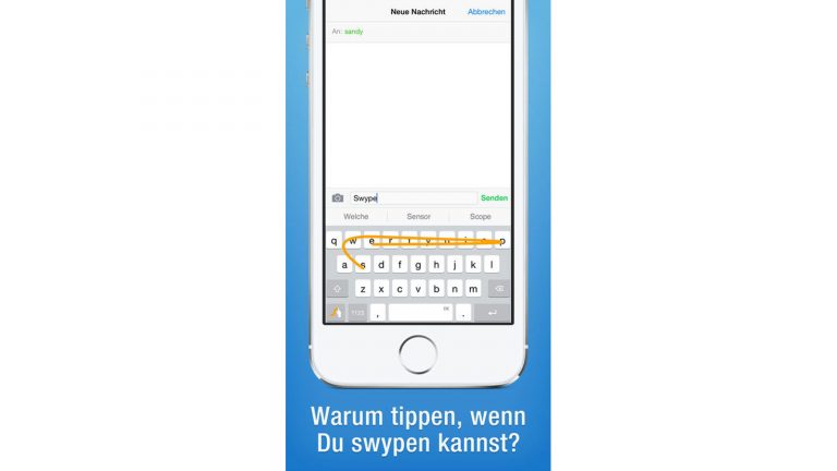 iPhone Tastaturen Swype Wörter wischen mit Swype