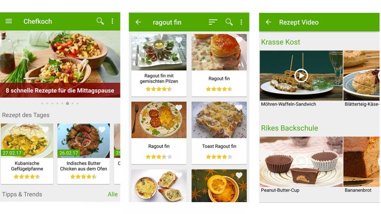 Rezepte Apps Chefkoch Screenshots Rezepte-App Chefkoch