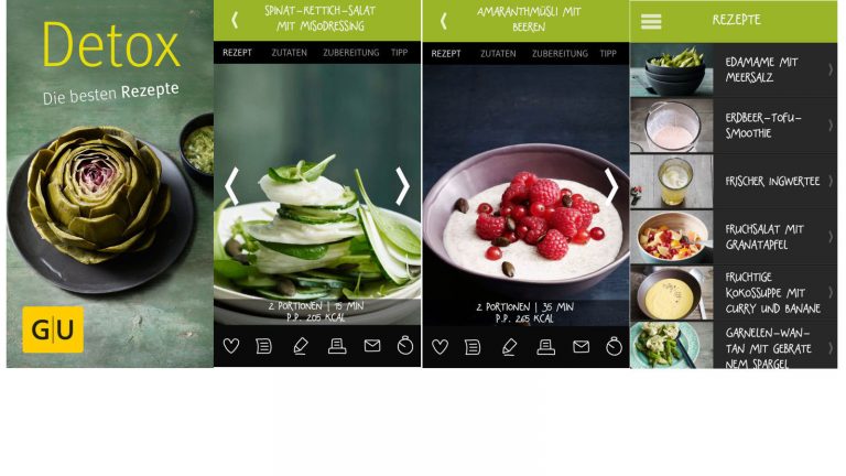 Screenshots Rezepte-App Detox