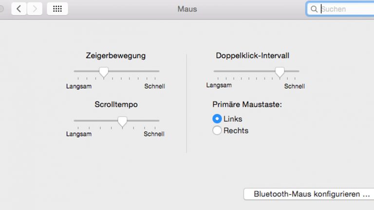 Mac Maus spinnt Maus-Einstellungen am Mac