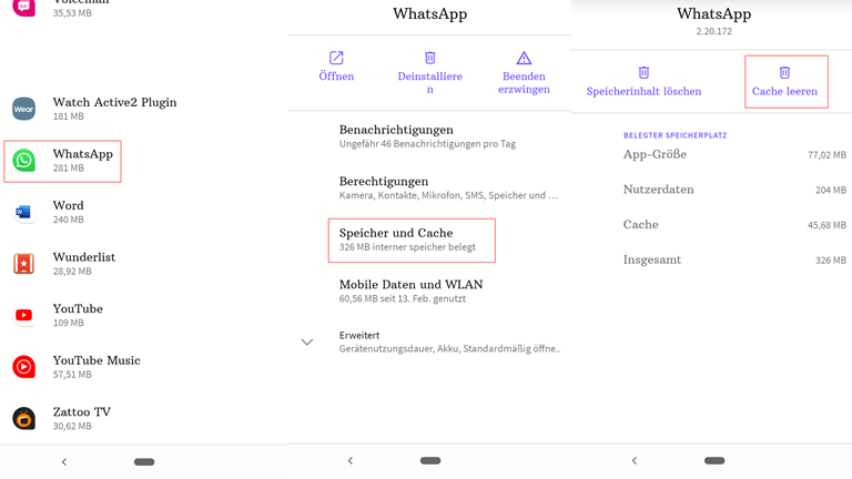 Android Cache leeren App