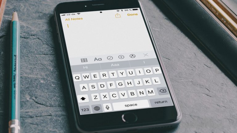 Sofortnotizen im Sperrbildschirm Notizen App auf dem iPhone