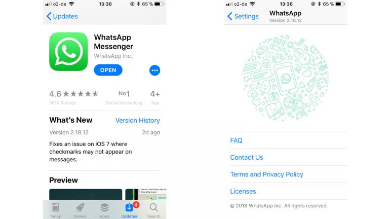 WhatsApp geht nicht Update WhatsApp auf die aktuelle Version updaten