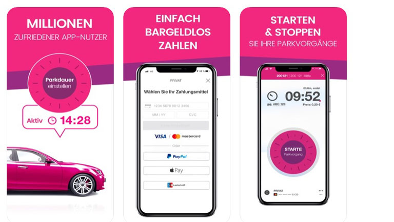 Parkplatz Finder App Easypark