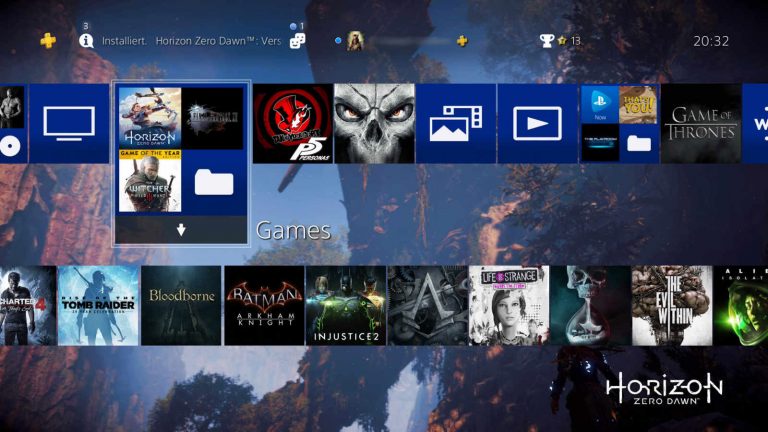 PS4 Dashboard