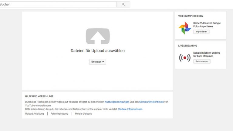 Video auf YouTube hochladen