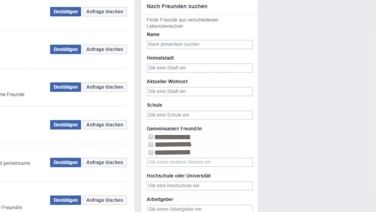 Facebook Freunde finden Filter Facebook Freunde finden Filter