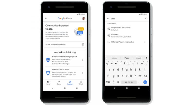 Google Konto Update Support Screenshots Google Konto Support