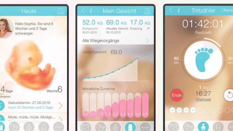 Schwangerschafts-App Schwangerschaft+ Screenshots Schwangerschafts-App Schwangerschaft+ Screenshots