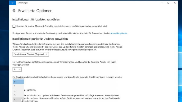 Windows 10 automatische Updates verzögern Screenshot Windows 10 automatische Updates verzögern Screenshot