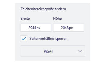 Zeichenbereichgröße ändern Zeichenbereichgröße numerisch ändern in Paint 3D