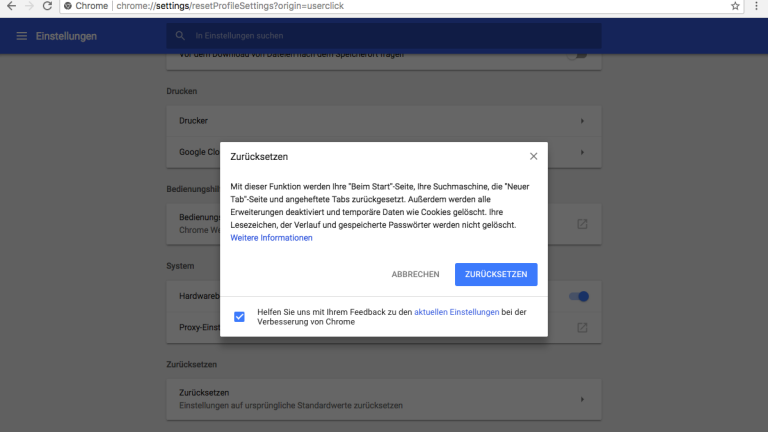 mac_zurücksetzen Screenshot Chrome zurücksetzen unter macOS X