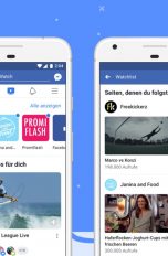 Facebook Watch Benutzeroberfläche am Smartphone