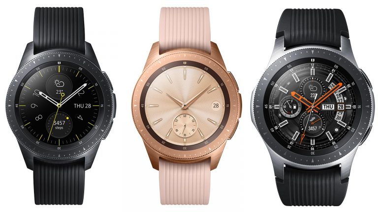 Galaxy Watch in Midnight Black, Rose Gold und Silver