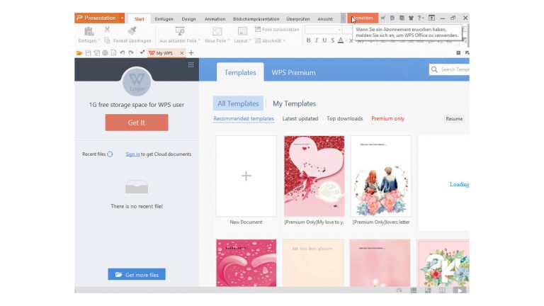 Presentation Free Screenshot Kingsoft Presentation Free