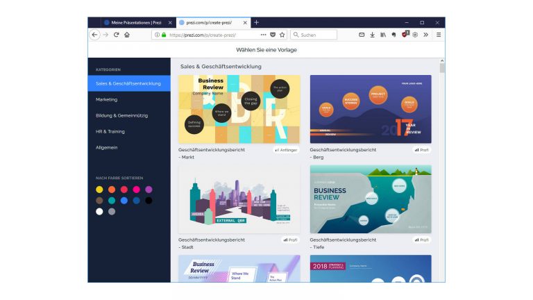 prezi Screenshot Prezi