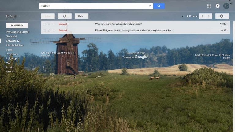 Gmail-Postfach im Browser