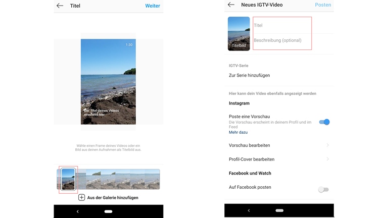 IGTV: Videos bei Instagram TV hochladen und mehr Instagram TV Video hochladen