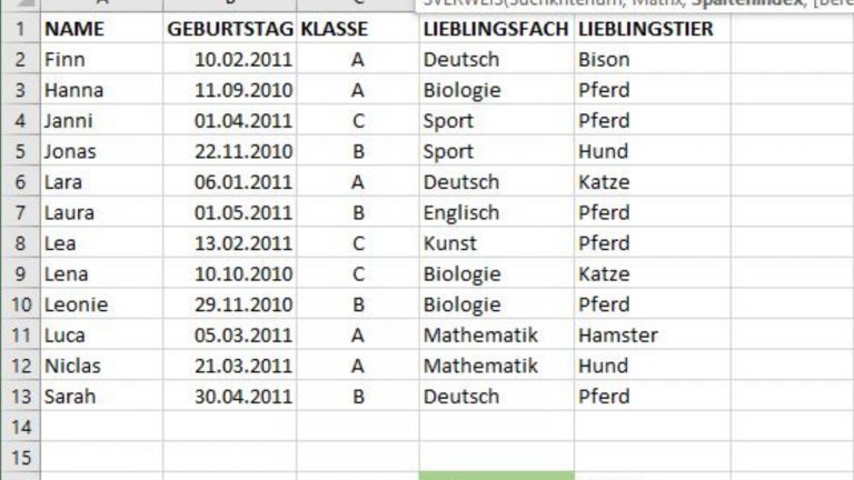 Excel SVERWEIS Schritt für Schritt Screenshot 6 Excel SVERWEIS Schritt für Schritt Screenshot 6