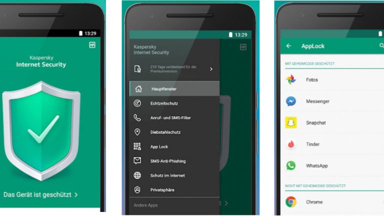 Antivirenprogramm Kaspersky Sicherheit: Antivirus und Handy Schutz