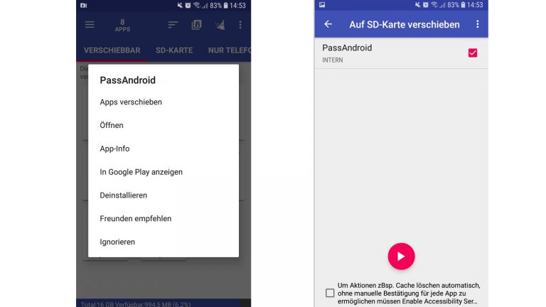 Android-Apps auf SD-Karte verschieben mit App-Manager Android-Apps auf SD-Karte verschieben mit App-Manager