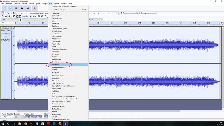 Tonspur mit Audacity verstärken und Lied lauter machen