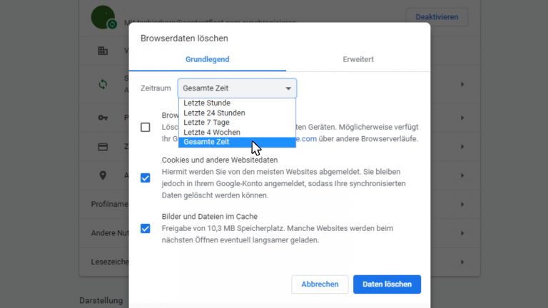 Cache leeren Google Chrome Screenshot Cache leeren Google Chrome Screenshot