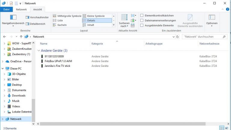 Der Eintrag “Details” findet sich im Bereich “Layout” Der Eintrag “Details” findet sich im Bereich “Layout”