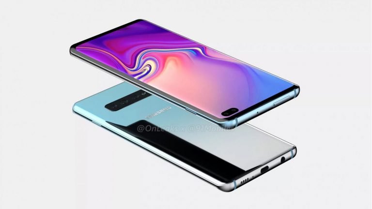 Konzeptfoto von Galaxy S10 mit Dual-Selfie-Kamera
