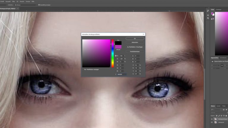 Vordergrundfarbe bei Photoshop auf Schwarz stellen