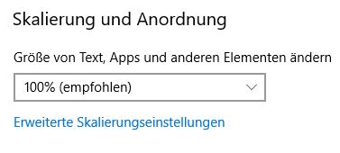 Windows 10 Schrift unscharf: Skalierung auf 100 einstellen Windows 10 Schrift unscharf: Skalierung auf 100 einstellen