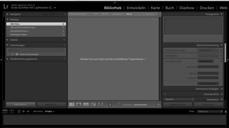 Lightroom-Katalog: Fotos importieren