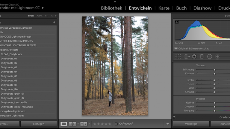 Lightroom: Unbearbeitetes Bild