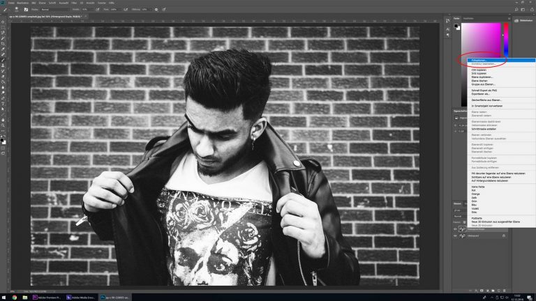 Ebene in Photoshop mit Fülloptionen bearbeiten