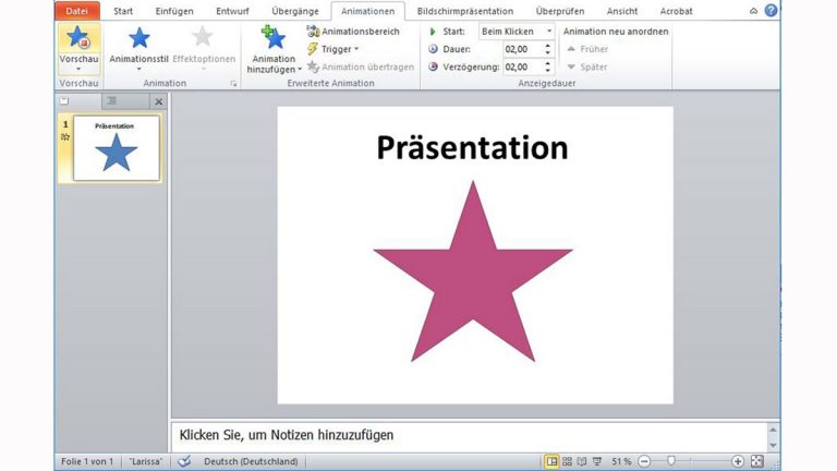 PowerPoint-Animation erstellen: Farbe des Objekts ändern PowerPoint-Animation: Die Farbe eines Objekts ändern