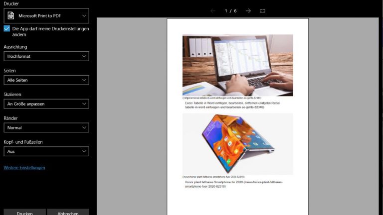 Webseite bei Microsoft Edge als PDF speichern Webseite bei Microsoft Edge als PDF speichern