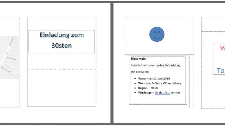 Flyer erstellen: Flyer gesamt Word-Dokument gesamte Ansicht
