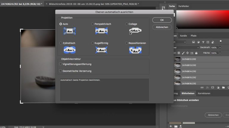 Focus Stacking: Photoshop- Ebenen zusammenfügen Focus Stacking: Ebenen in Photoshop zusammenfügen