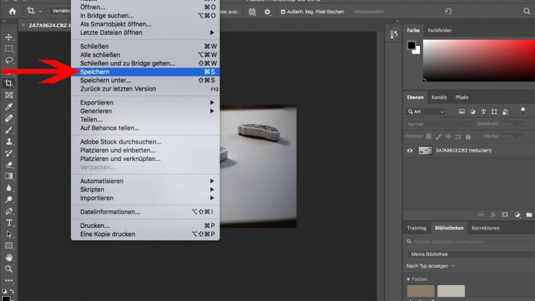 Focus Stacking: Photoshop- speichern Focus Stacking: Speichern in Photoshop