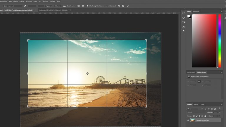 Bild mit Freistellungswerkzeug bei Photoshop zuschneiden Bild mit Freistellungswerkzeug bei Photoshop zuschneiden