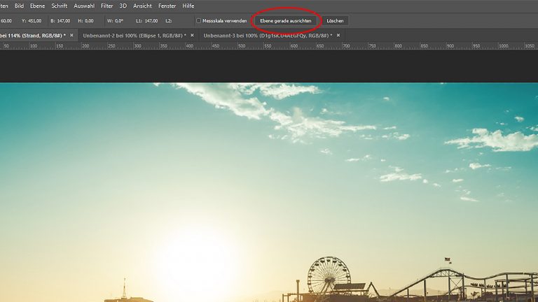 Foto mit Linealwerkzeug bei Photoshop gerade ausrichten Foto mit Linealwerkzeug bei Photoshop gerade ausrichten